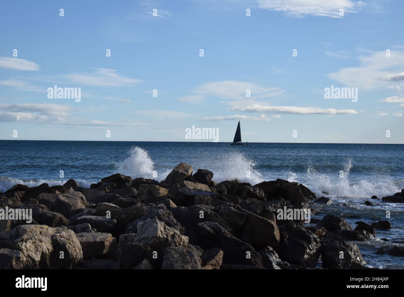Besuch in Südfrankreich, Palavas, in der Nähe von Montpellier Stockfoto