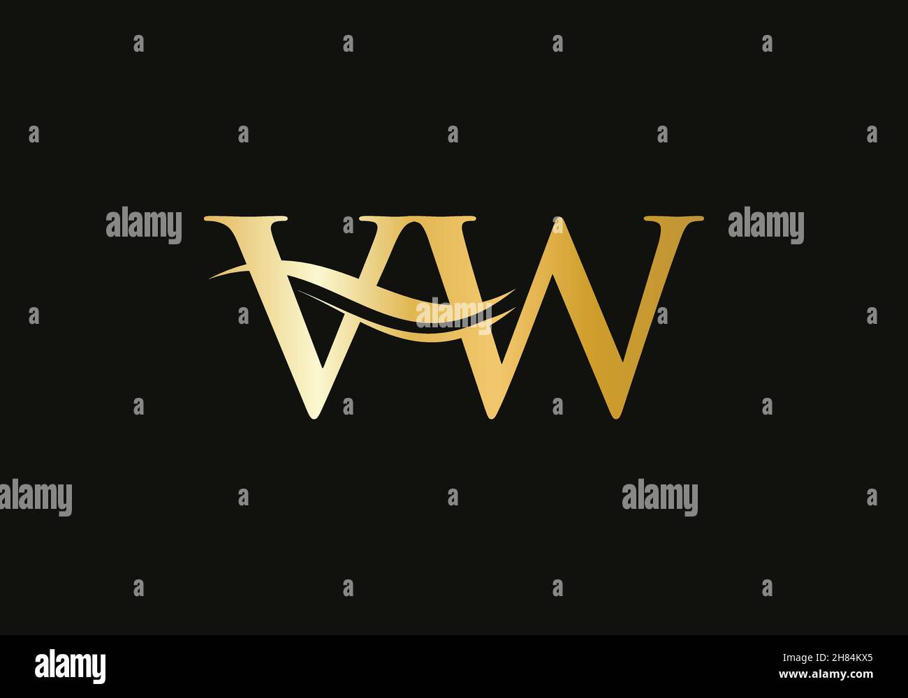 Anfangsbuchstabe VW verknüpftes Logo für Geschäfts- und Firmenidentität. Moderner Buchstabe VW Logo Vektor-Schablone mit modernem trendy Stock Vektor