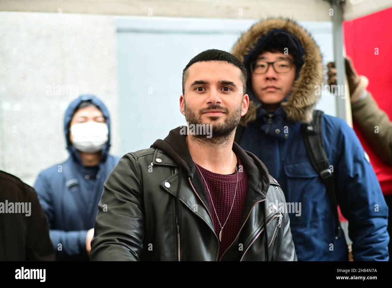 Kundgebung von Asiaten und Freunden, Nein zum neuen Kalten Krieg - Stoppt Rassismus - Stoppt asiatischen Hass, Chinatown London am 27th. November 2021. Stockfoto