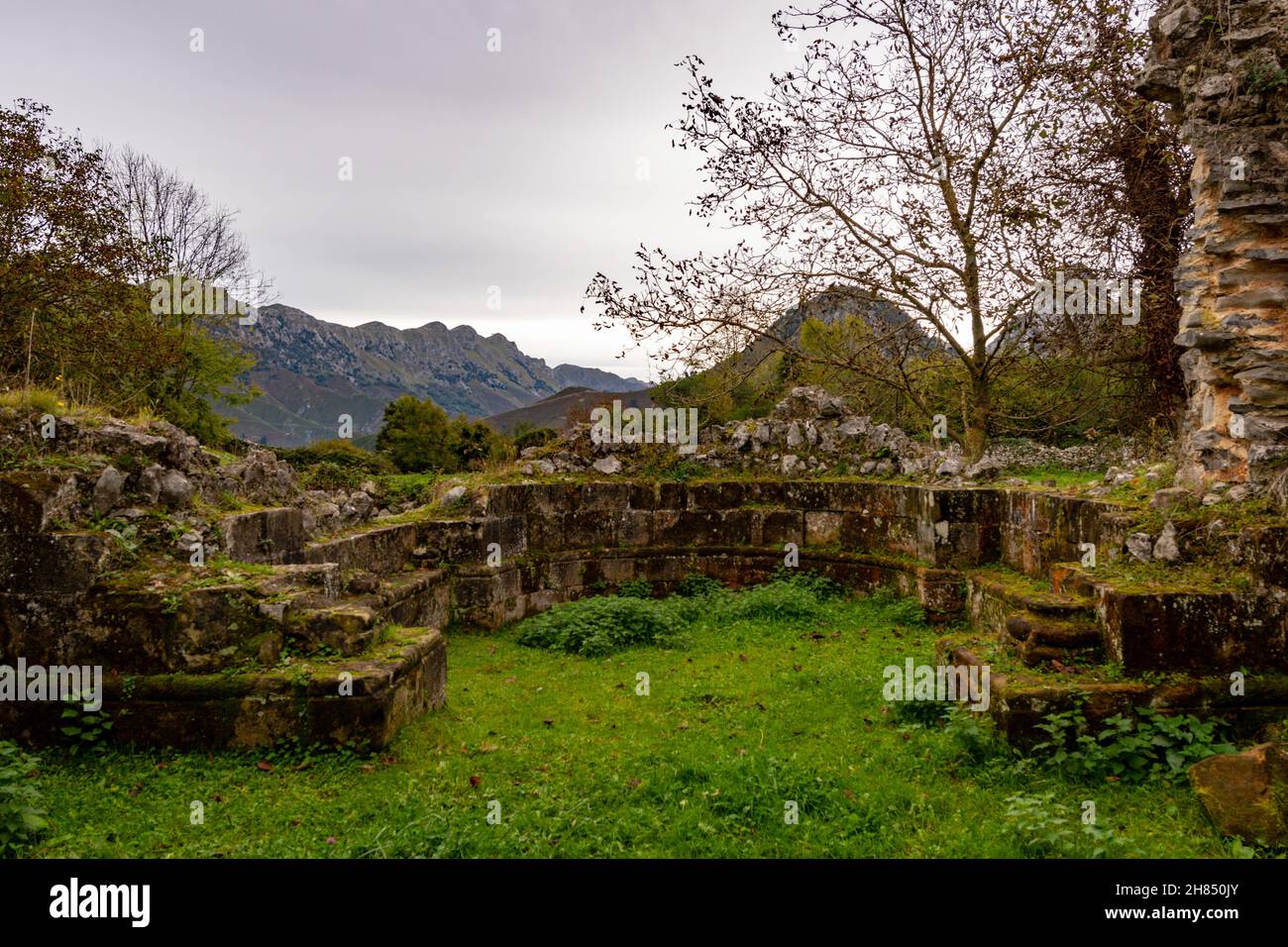 Ländliche Landschaften im Landesinneren von Asturien Stockfoto