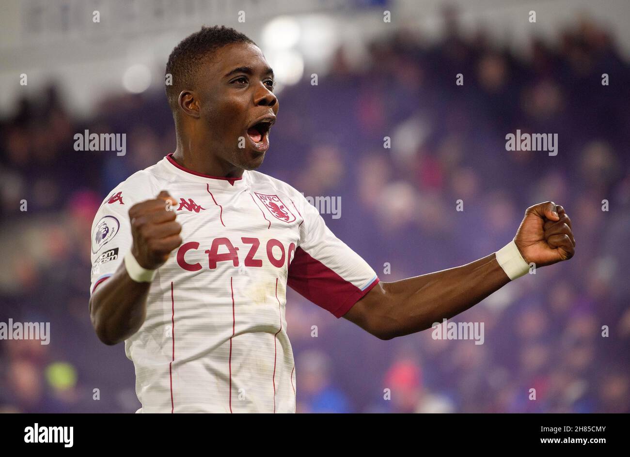 27. November - Crystal Palace gegen Aston Villa - Premier League - Selhurst Park Nakamba von Aston Villa feiert das zweite Tor seines Teams Bildnachweis : © Mark Pain / Alamy Live News Stockfoto