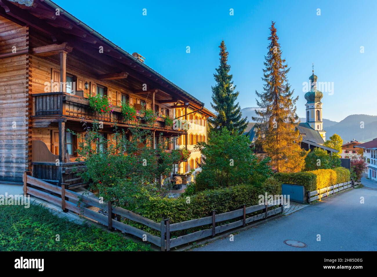 REIT im Winkl, Region Chiemgau, Oberbayern, Bayerische Alpen, Süddeutschland, Europa Stockfoto