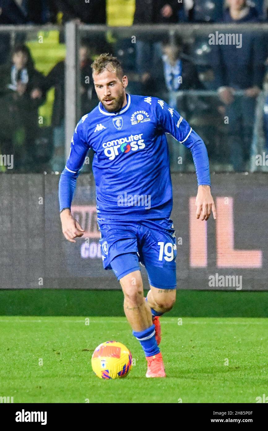 Stadion Carlo Castellani, Empoli, Italien, 27. November 2021, Andrea La Mantia (Empoli) während des FC Empoli gegen ACF Fiorentina - italienische Fußballserie A Stockfoto