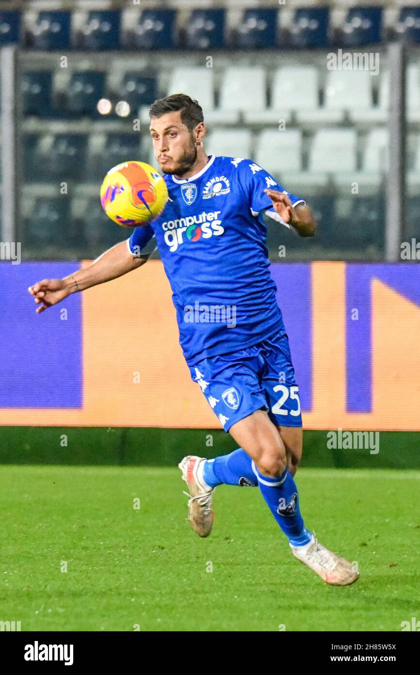 Empoli, Italien. 27th. November 2021. Filippo Bandinelli (Empoli) während des FC Empoli gegen ACF Fiorentina, italienische Fußballserie A Spiel in Empoli, Italien, November 27 2021 Quelle: Independent Photo Agency/Alamy Live News Stockfoto