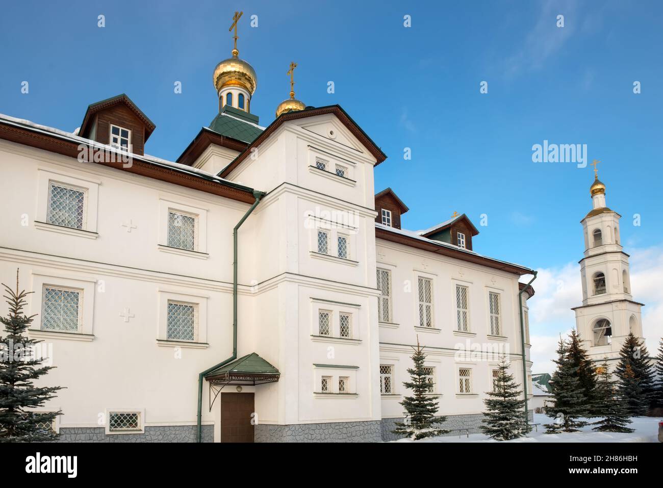 Kirche der Ikone der Gottesmutter Wladimir im Dorf Borodino, Stadtteil Mytischtschi, Region Moskau, Russland Stockfoto