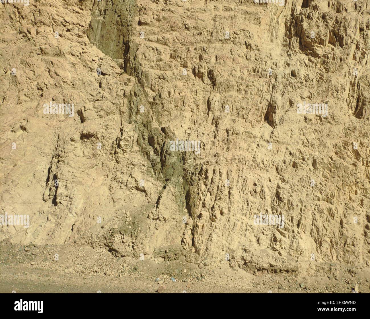 Felsen in der Wüste, Wüstenberge Muster aus der Nähe Stockfoto