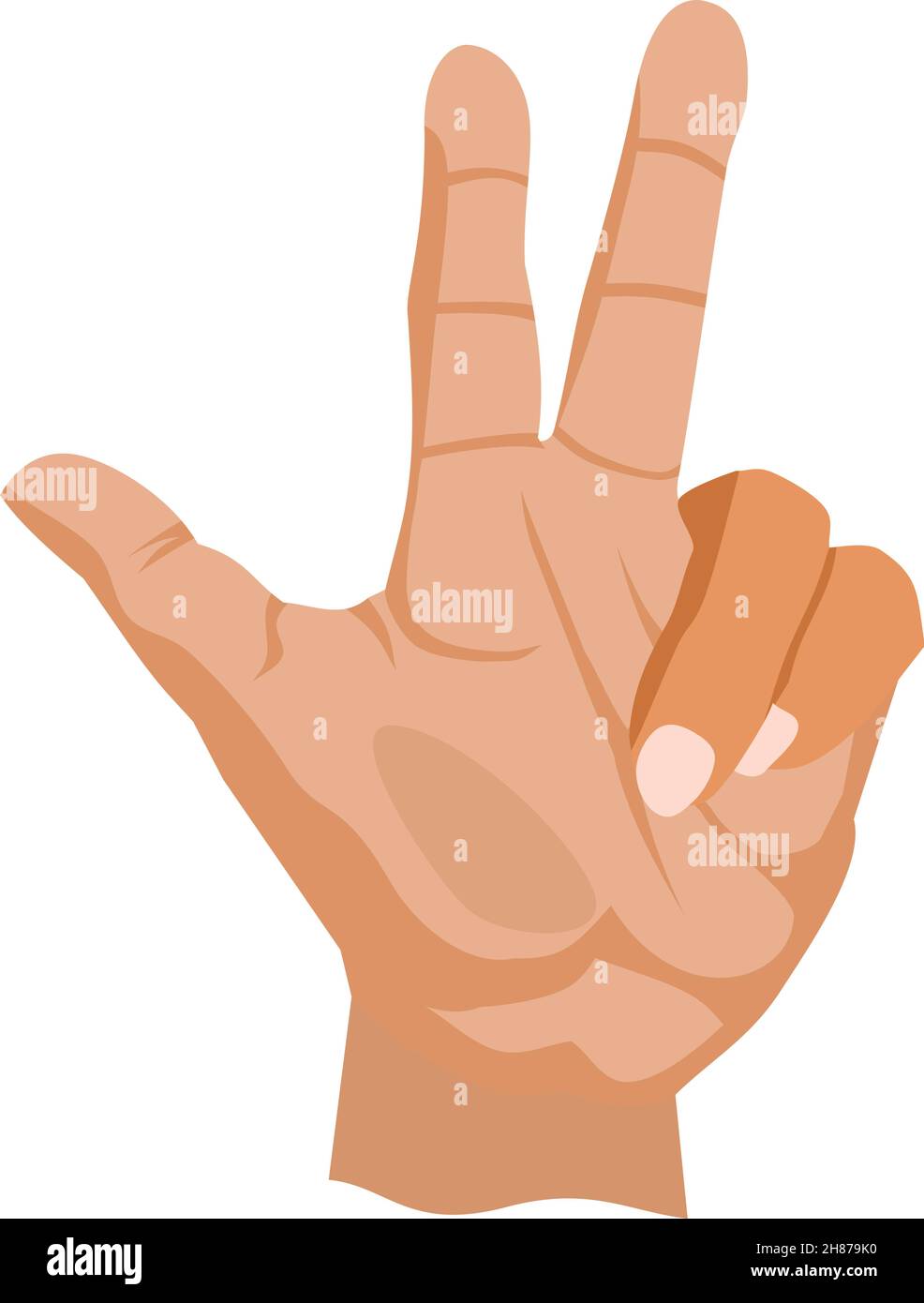 Finger Nummer Acht Vektor Stock Vektor