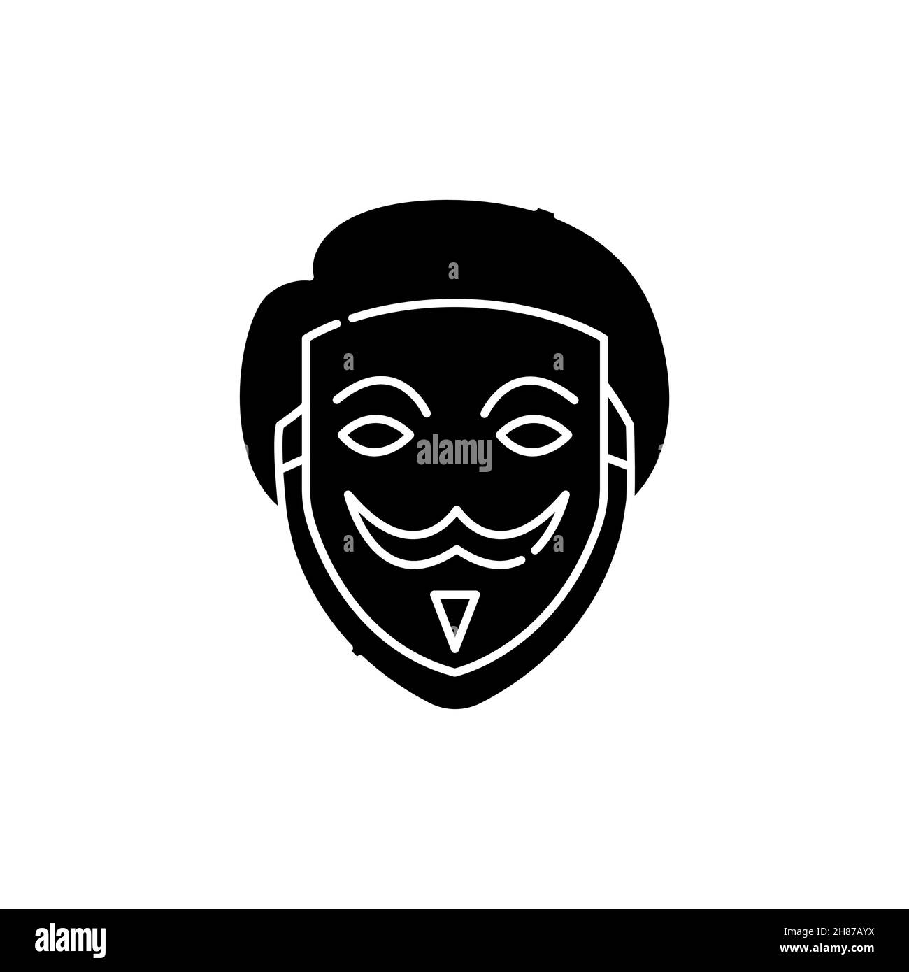 Gefälschte Identität, Symbol für farbige Linie. ID und verifizende ...