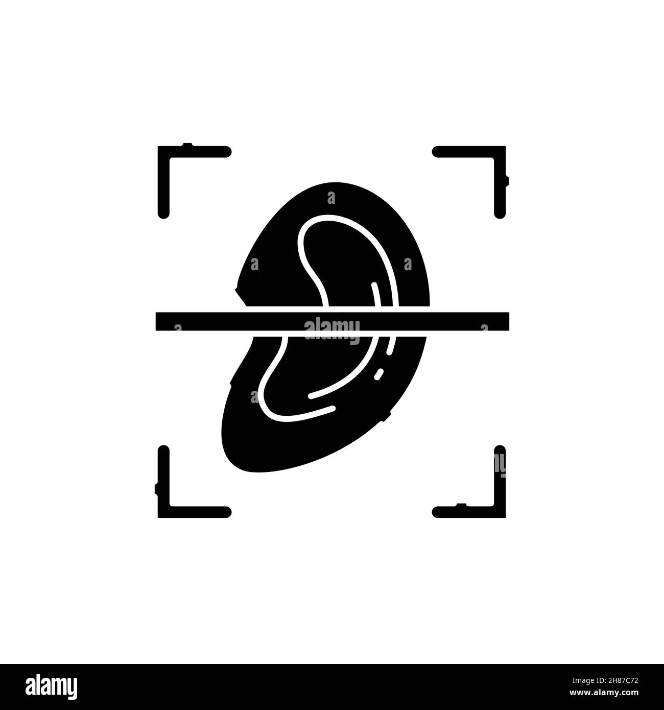 Symbol für die Farblinie der Tonerkennung. Piktogramm für Webseite, mobile App, Promo. UI UX GUI Design-Element. Bearbeitbare Kontur. Stock Vektor