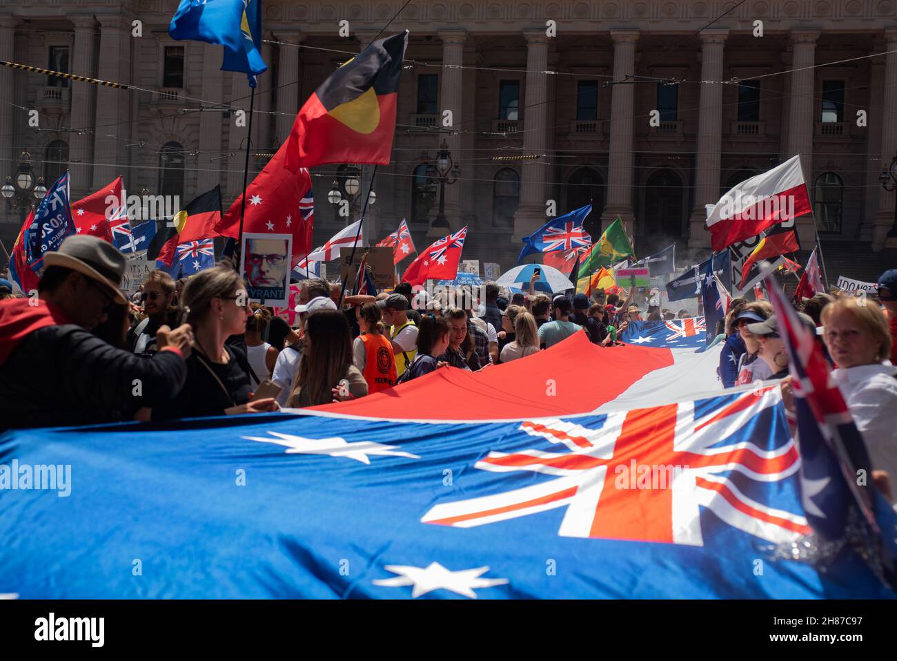 27th. November 2021. Melbourne, Australien. Tötet die Bill Rally. Quelle: Jay Kogler/Alamy Live News Stockfoto