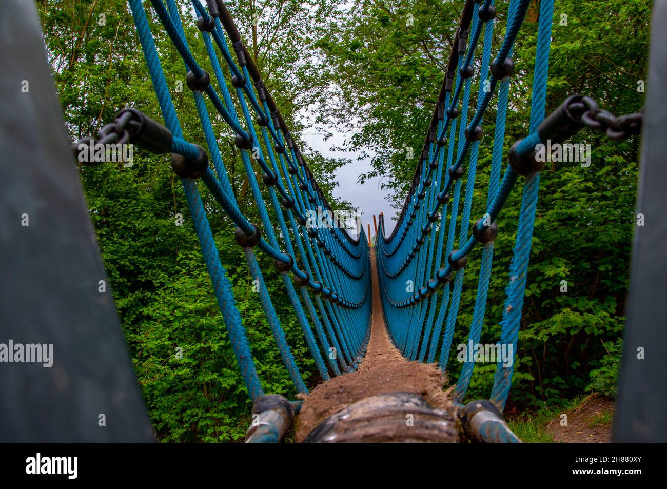 Seilbrücke im Aqua magica Park in Bad Oeynhausen Stockfotografie Alamy