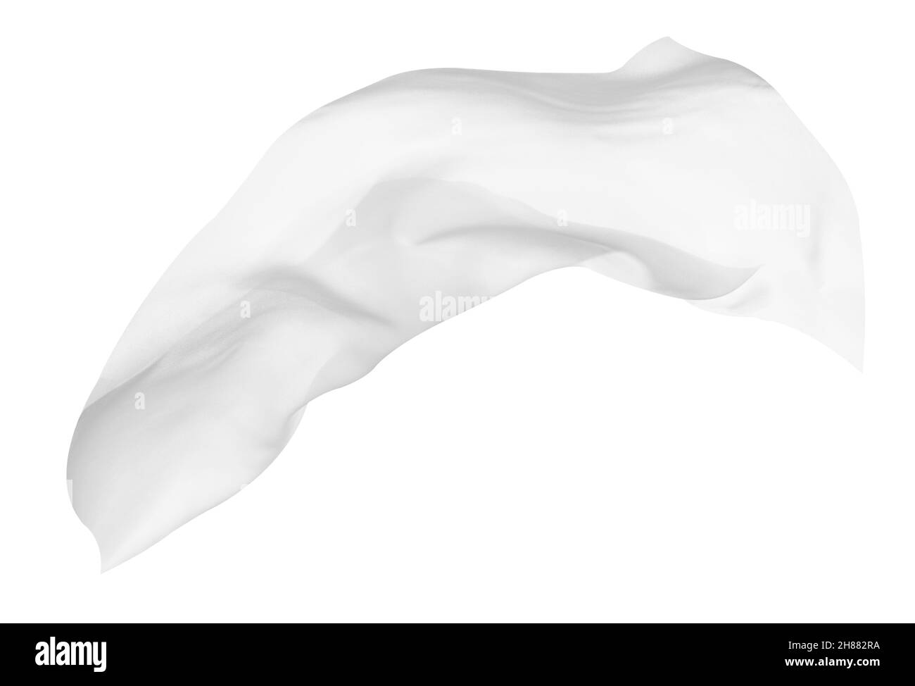 Weißes Stoffgewebe textiler Wind Stockfoto