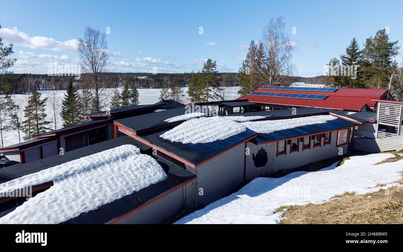 Tiinan Tupa , Straßencafé und Restaurant auf der Autobahn 9 ( ysitie , E63 ) , Finnland Stockfoto