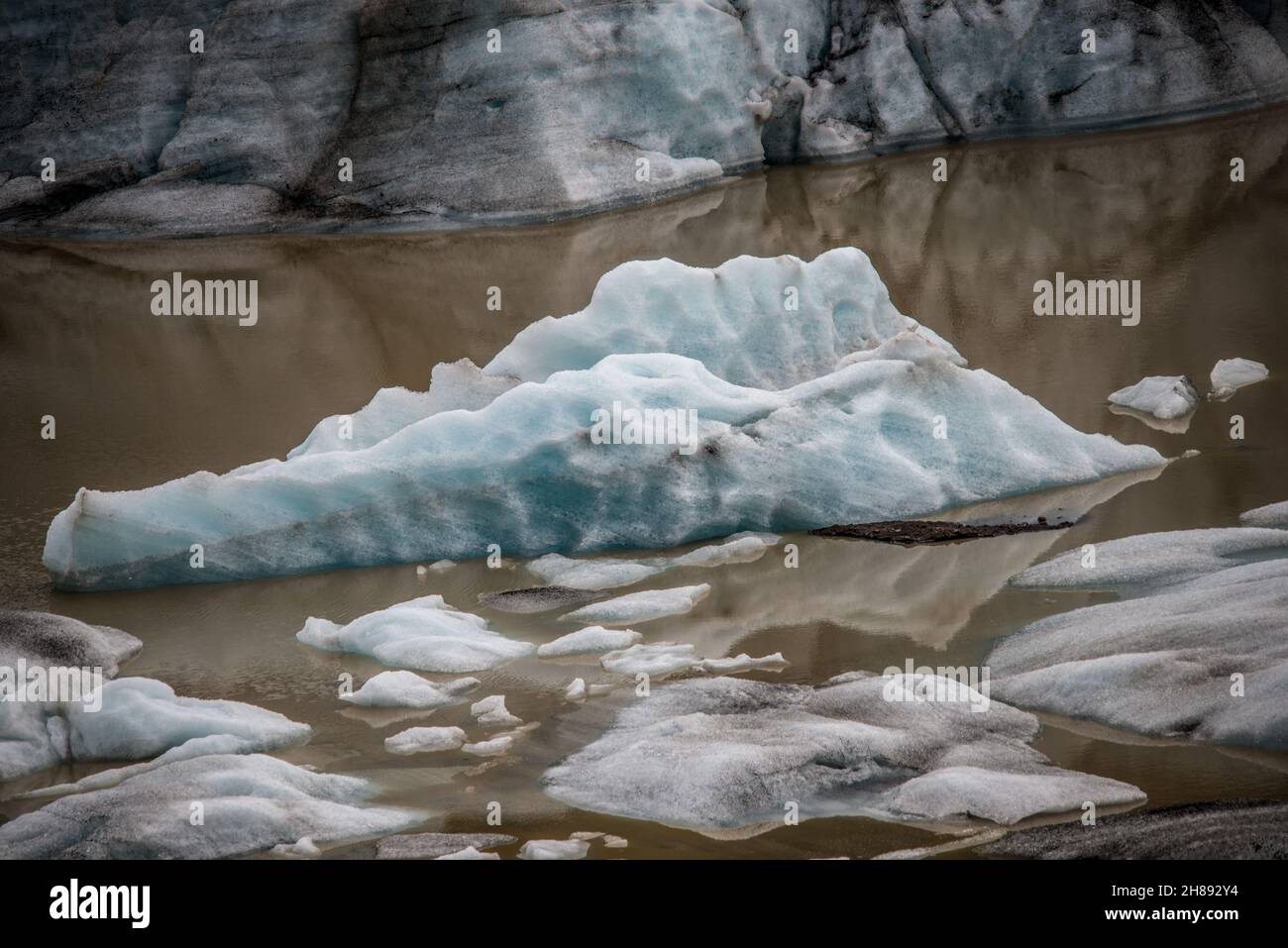 Eisbrocken am Svinasfelljokull-Gletscher Stockfoto