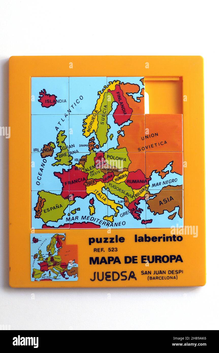 Europa vintage Kunststoff Puzzle Stockfoto