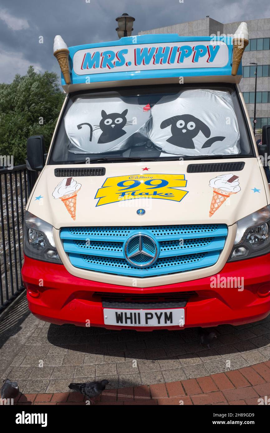 Herr Whippy Ice Cream Van Cardiff Bay Val of Glamorgan Stockfoto