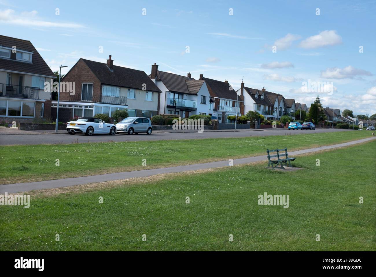 Cliff Top Walk Penarth-Tals von Glamorgan Stockfoto