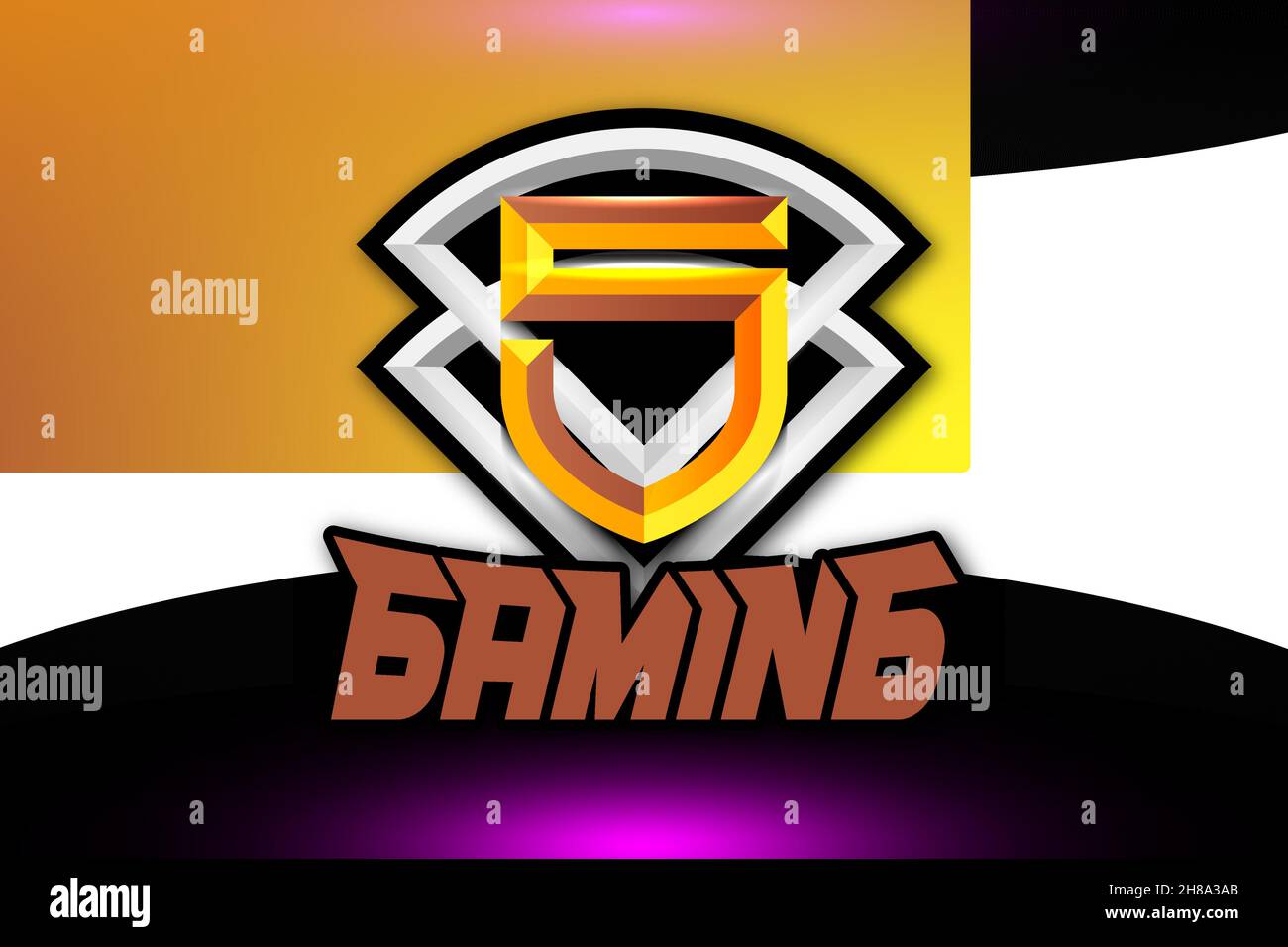 Logo mit S Shield für Spiele Stock Vektor