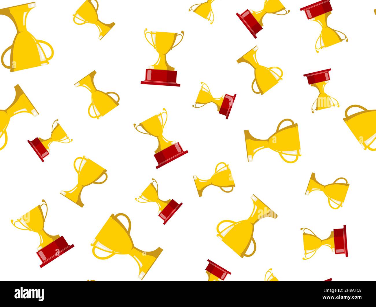 Muster mit der goldenen Tasse Sport oder Business Award Vektor Illustration Stock Vektor