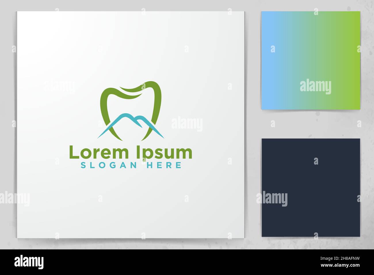 Zahnmedizinische Logo Designs, Vektor, Abbildung Stock Vektor