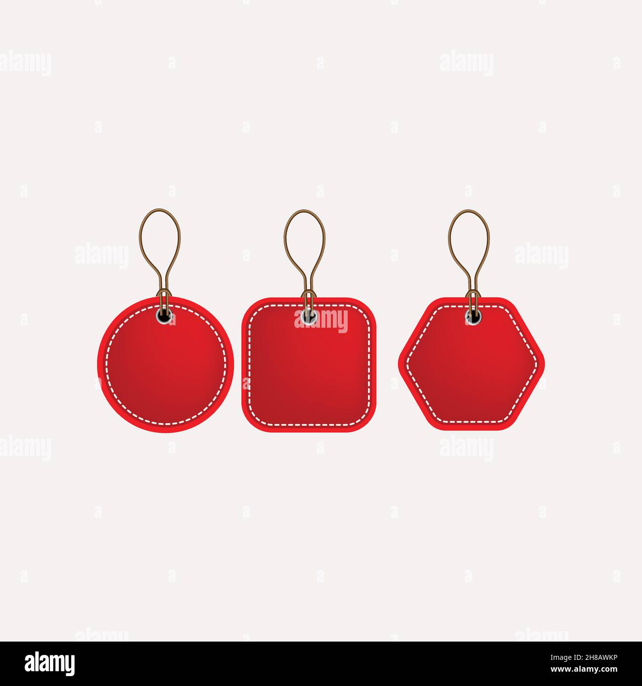 Rotes, leeres Symbol für Preisschilder. Vektor Illustration Stil ist flach ikonischen Symbol, rote Farbe. Entwickelt für Websites und Software-Schnittstellen Stock Vektor