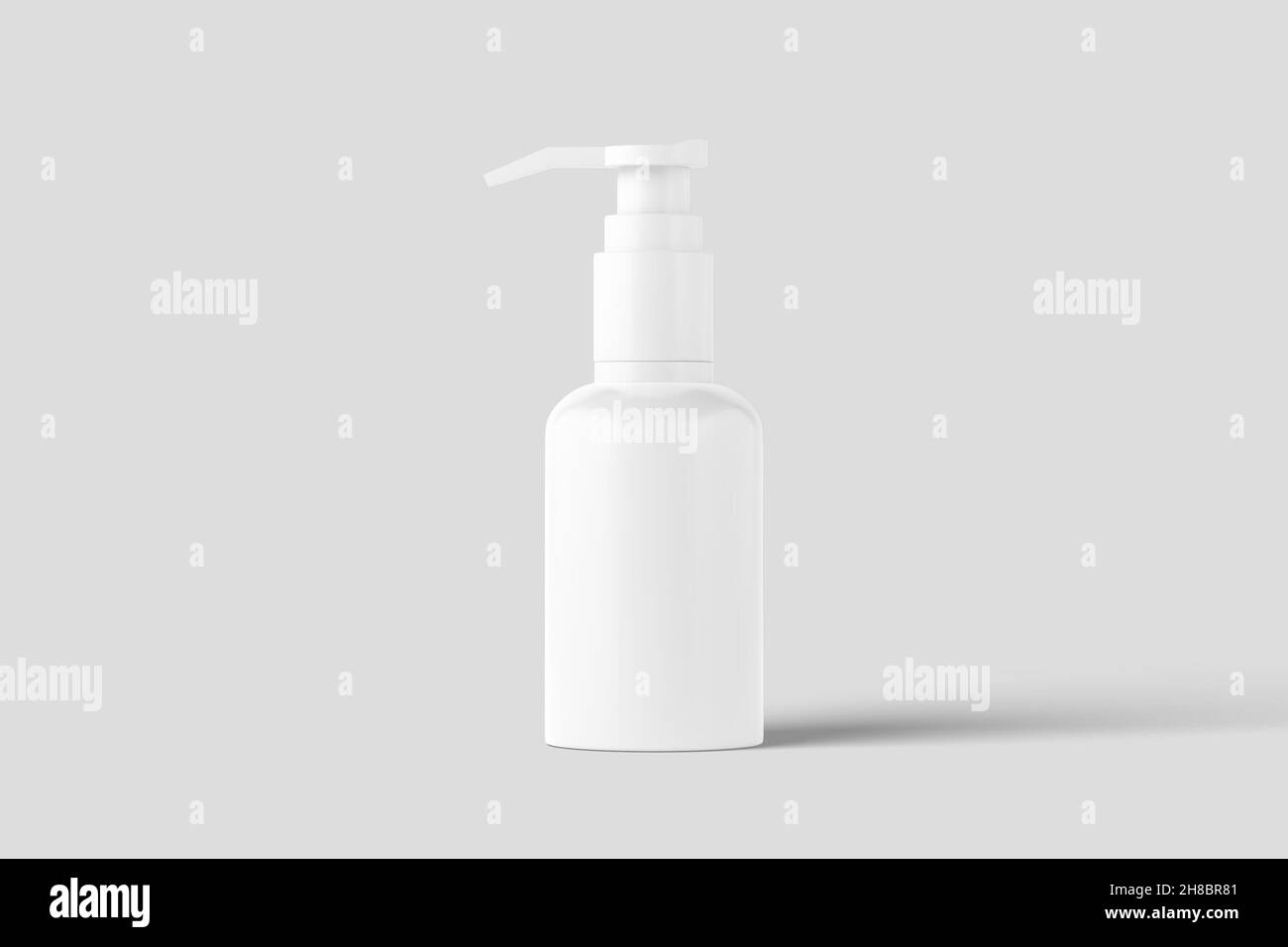 Kosmetik Verpackung Flasche Jar 3D Rendering White Blank Mockup Stockfoto