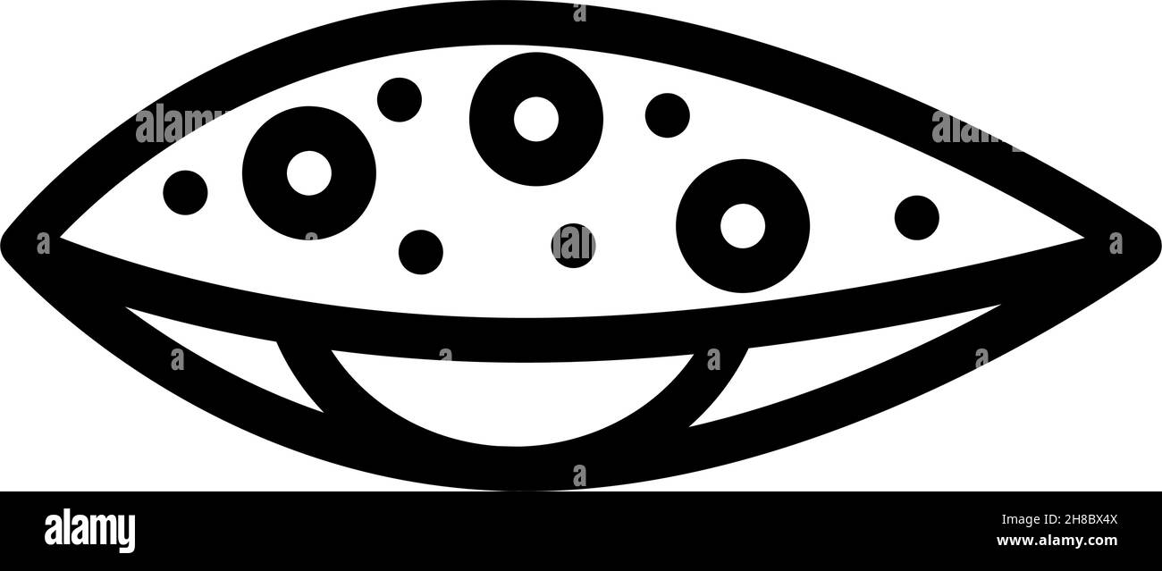 Molluskum contagiosum Linie Symbol Vektor Illustration Stock Vektor