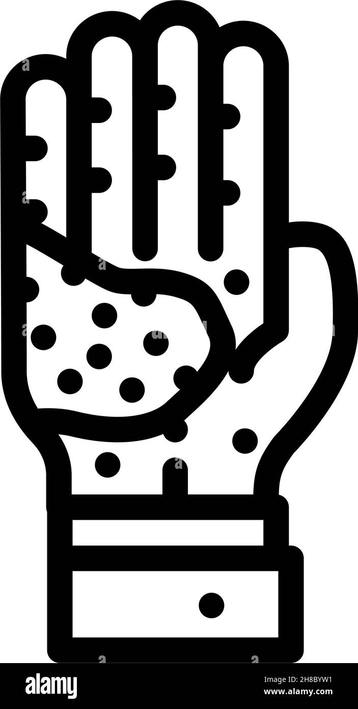 Vektorgrafik für Symbole der Linie der atopischen Dermatitis Stock Vektor