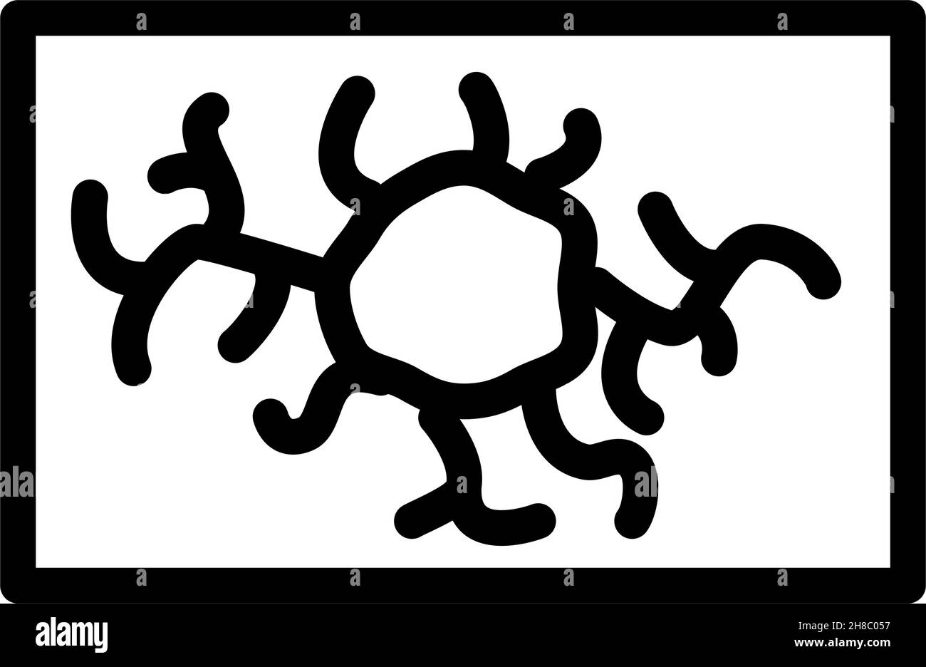 Abbildung des Symbols für das Angiom-Gesundheitsproblem Stock Vektor