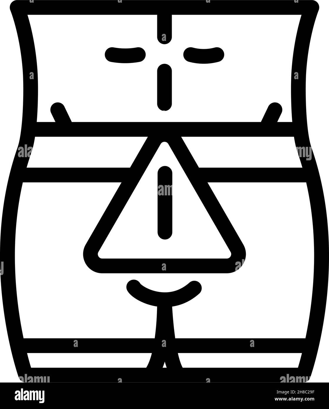 Abbildung des Symbols für sexuell übertragbare Krankheiten Stock Vektor