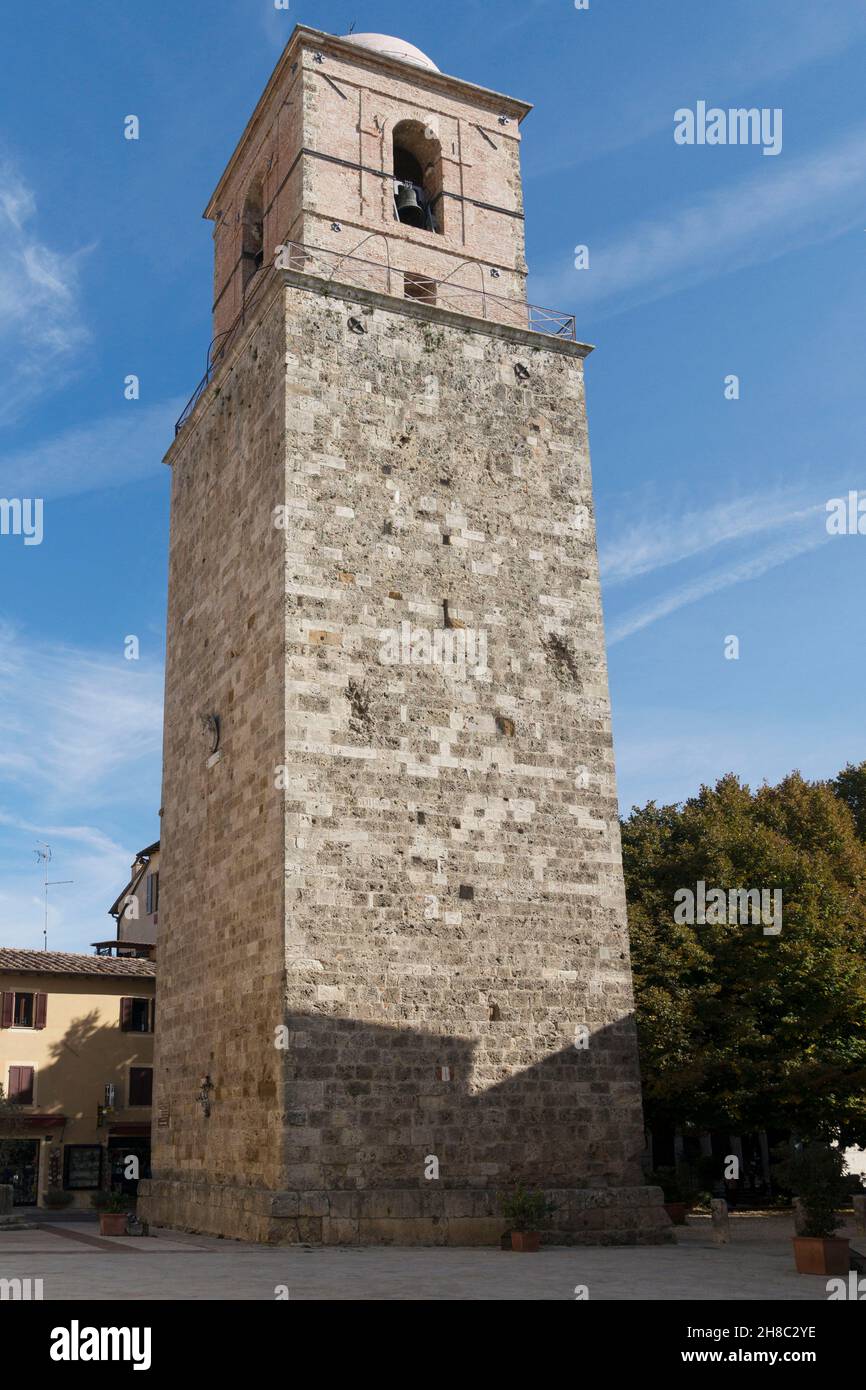 Altstadt, San Secondiano Condomphedral, Glockenturm, Orange Flag Award, Chiusi, Toskana, Italien, Europa Stockfoto