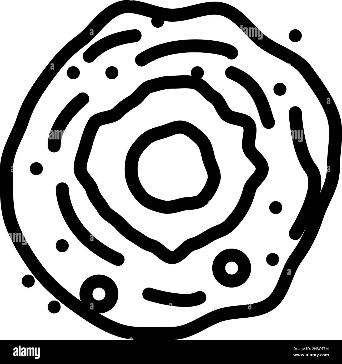 Abbildung des Symbols für die protoplanetare Scheibenlinie Stock Vektor