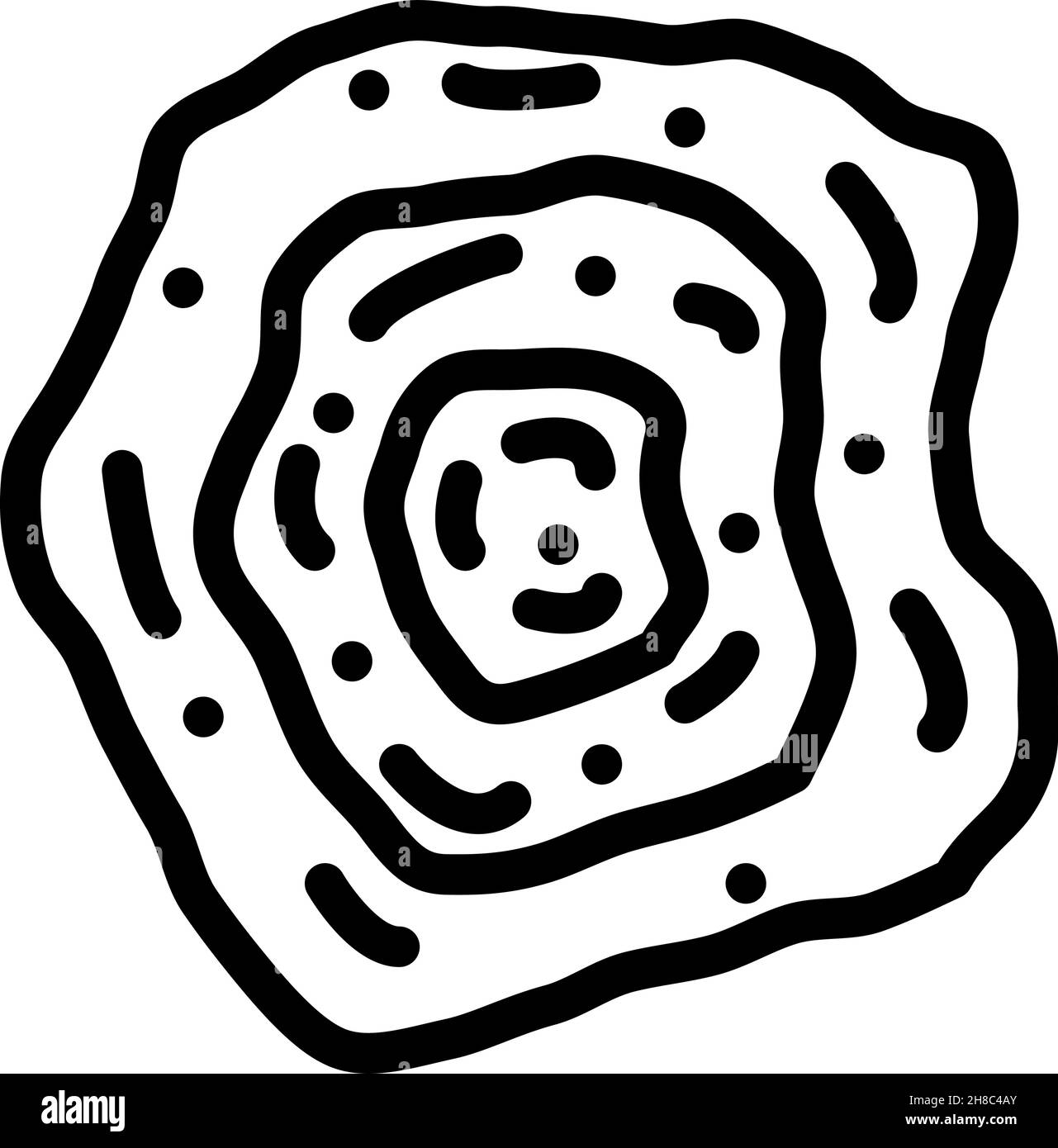 Abbildung des Symbols für die Linie der Nebelgalaxie Stock Vektor