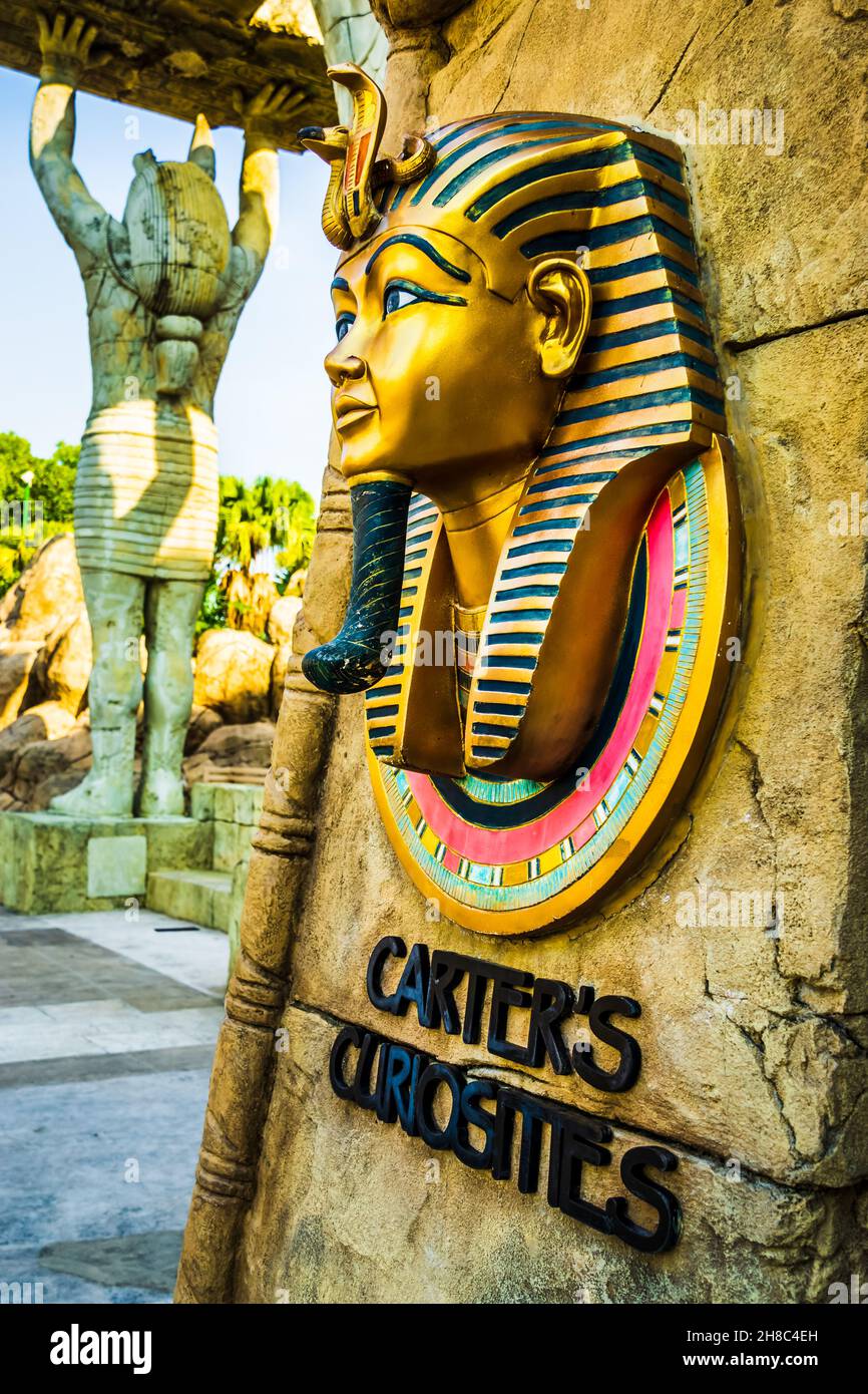 Singapur - 26. Februar 2021: Carters Kuriosen in den Universal Studios Singapur. Stockfoto