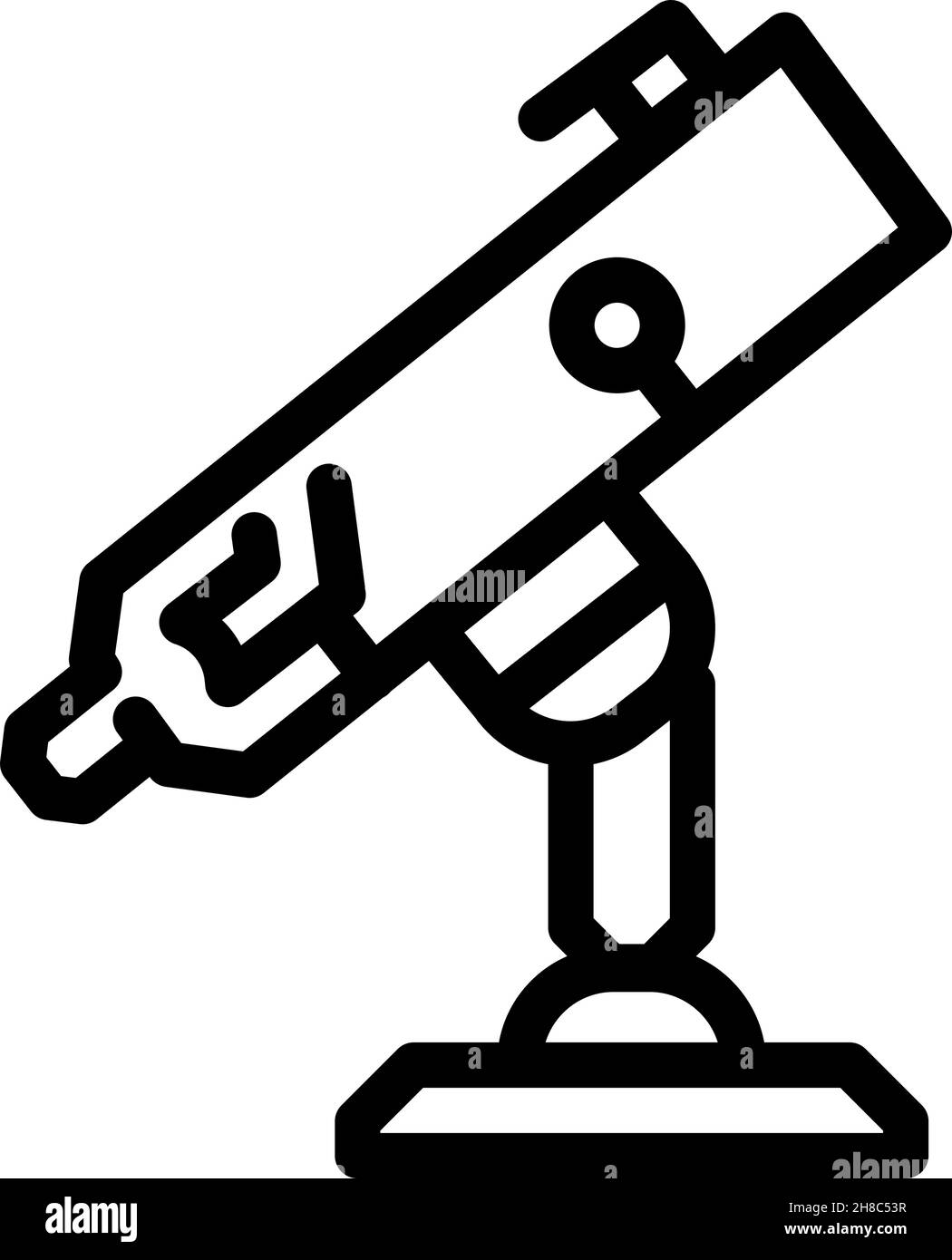 Abbildung des Symbolvektors für Teleskopausrüstungen Stock Vektor