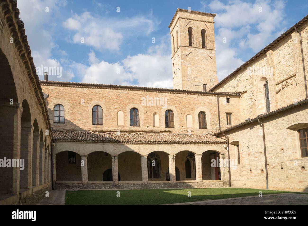 Altstadt, St. Augustine Kirche, Kloster, Montefalco, Umbrien, Italien, Europa Stockfoto