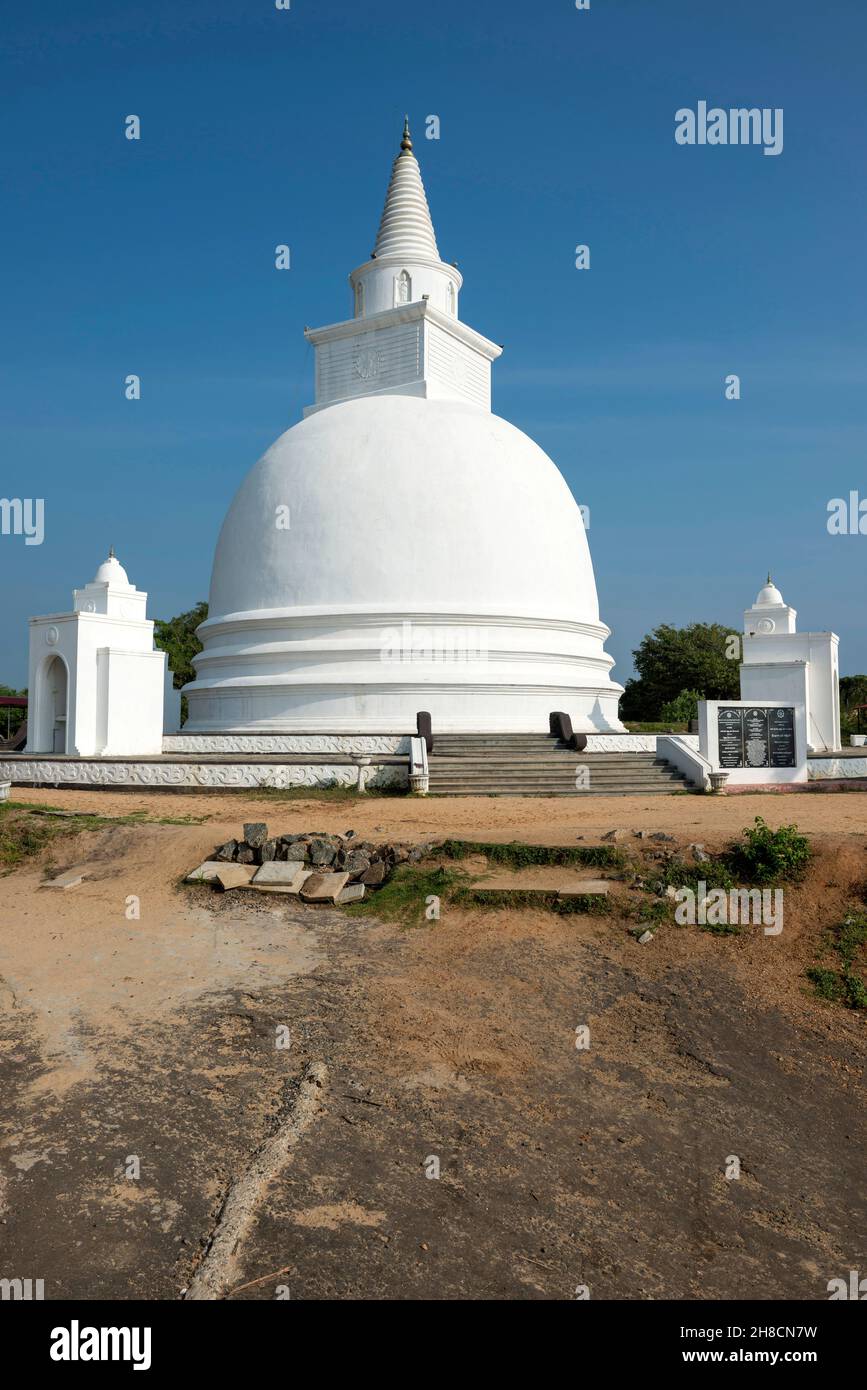 Sri Lanka, die Provinz d'Ampara, die Provinz Ampara, der Tempel bouddhiste, Buddhistischer Tempel, Buddhismus-Tempel, Muhudu Maha Viharaya Stockfoto