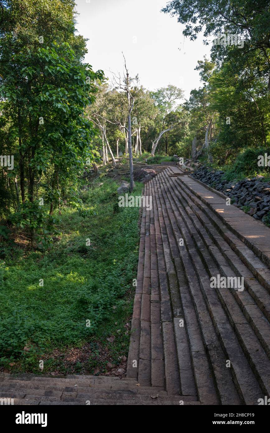 Sri Lanka, Province Centrale, Zentral Provinz, Centrale Province, Ritigala est une montagne du Centre du Sri Lanka qui abrite un ancien monastère boud Stockfoto