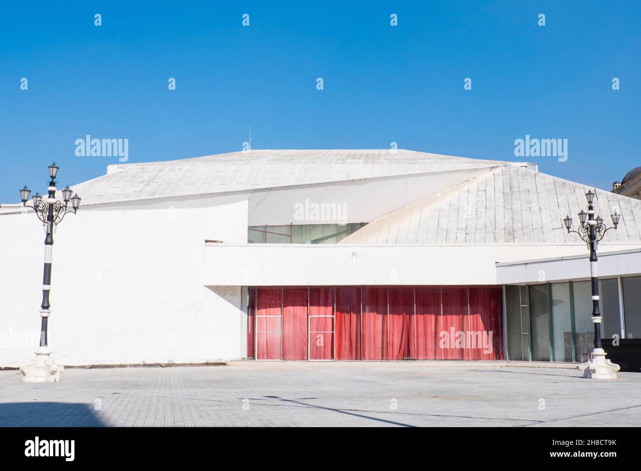 Mazedonisches Opern- und Ballettgebäude, Platz der Mutter Teresa, Skopje, Nordmakedonien Stockfoto