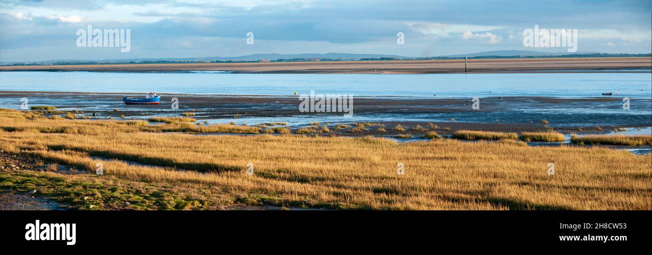 Rund um das Vereinigte Königreich - Flussmündung Ribble im Herbst Stockfoto