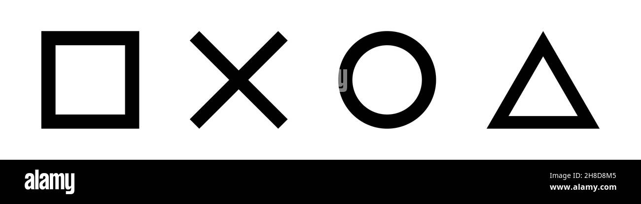 Geometrische Figuren Icon Set einfaches Design Stock Vektor