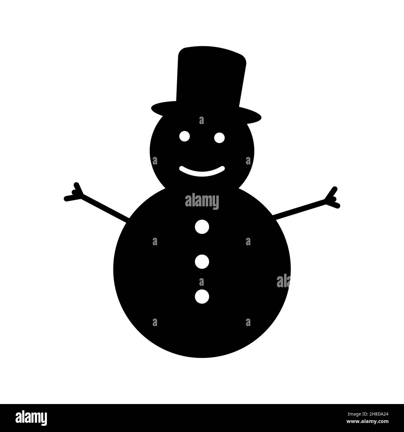 Schneemann Symbol Symbol einfaches Design Stock Vektor