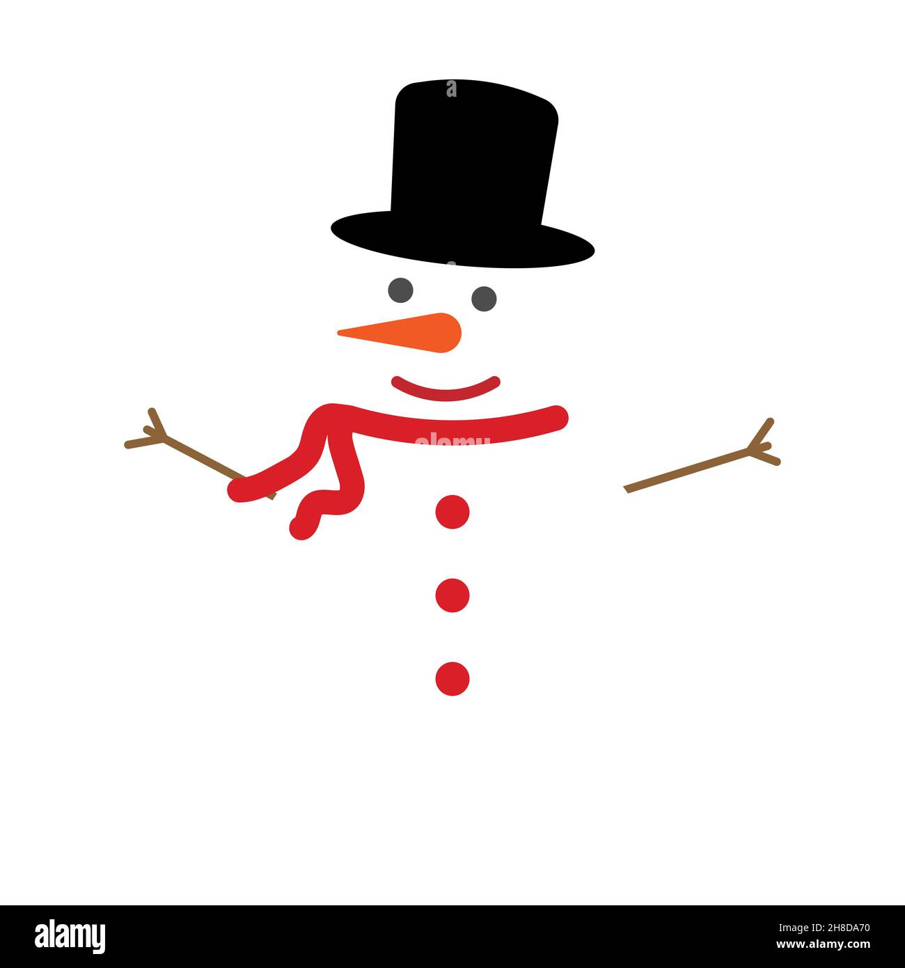 Schneemann Symbol Symbol einfaches Design Stock Vektor