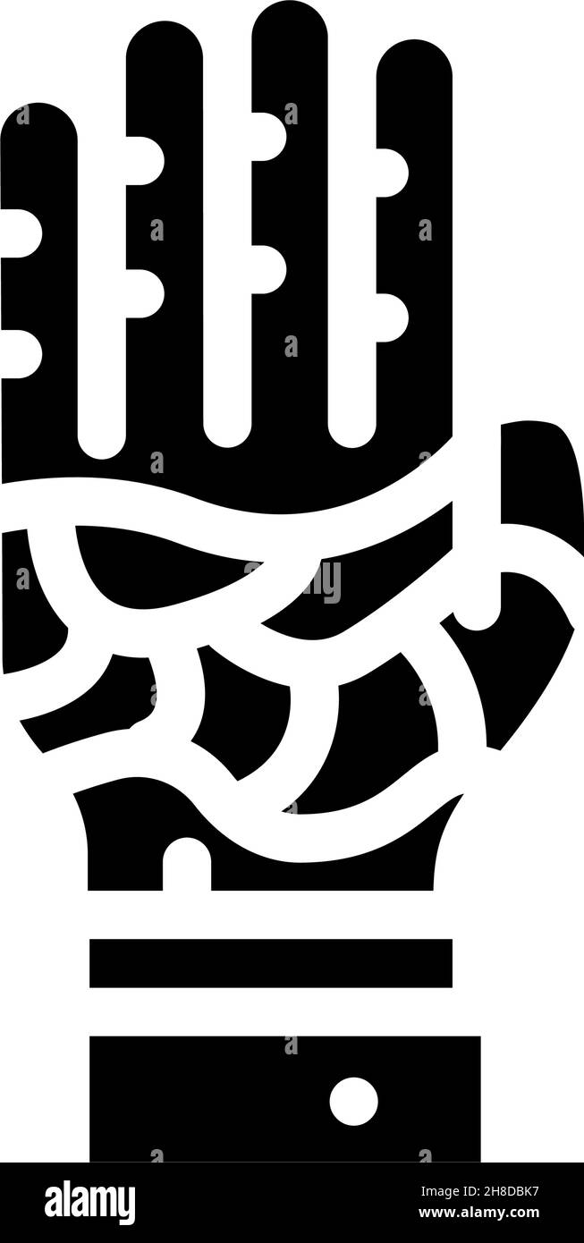 Keloid Skin Disease Glyphe Symbol Vektorgrafik Stock Vektor