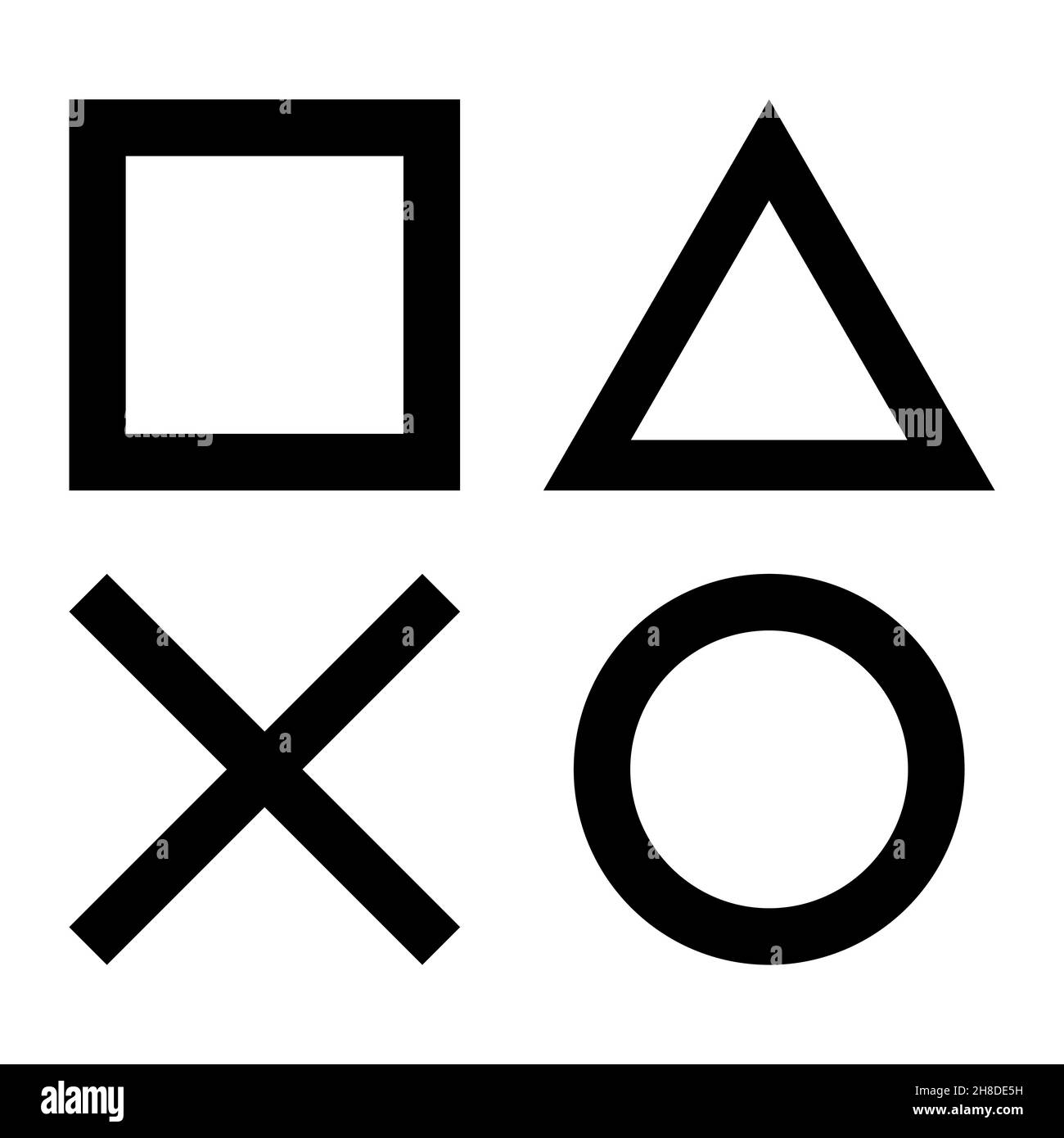 Geometrische Figuren Icon Set einfaches Design Stock Vektor