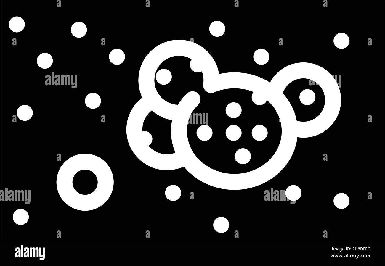 Angiokeratom Haut krank Glyphe Symbol Vektor-Illustration Stock Vektor