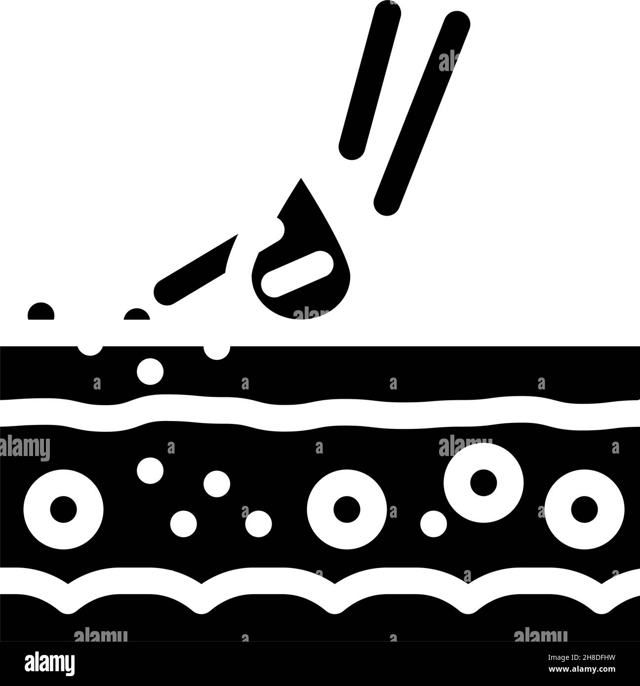 Phytophotodermatitis Hautproblem Glyphen Symbol Vektor Illustration Stock Vektor