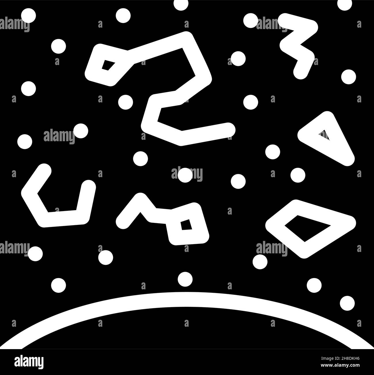 Sternbilder Raum Sterne Glyphe Symbol Vektor Illustration Stock Vektor