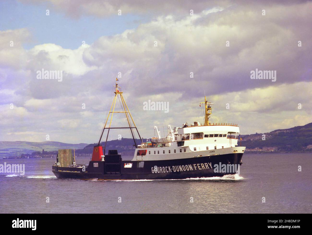 Die MV Juno 1990s Clyde. Stockfoto