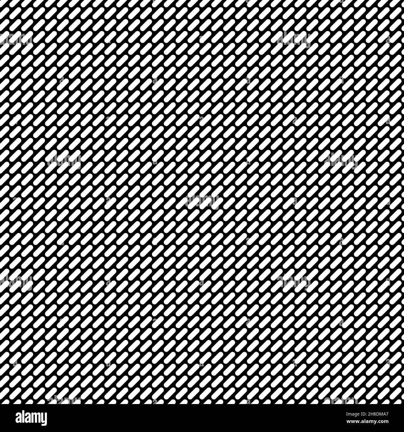 Diagonale gestrichelte Linien. Nahtlose Schwarz-Weiß-Textur. Vektorbild. Ideal für Texturen und textile Projekte. Stock Vektor